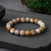 Armband - Abendrot-Rhyolith, 10mm Kugeln, 21cm