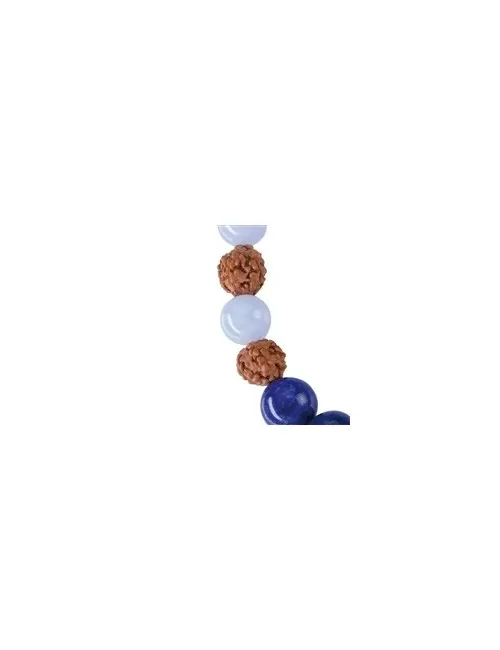 Armband - Edelsteinmala - Chalcedon blau, Lapis Lazuli (Kommunikation)