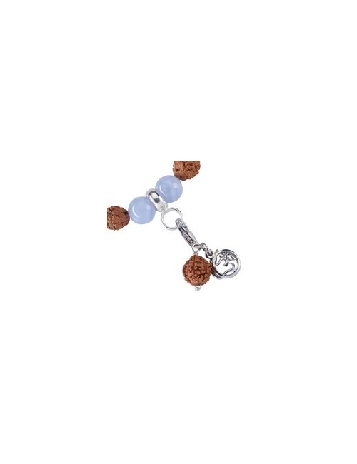 Armband - Edelsteinmala - Chalcedon blau, Lapis Lazuli (Kommunikation)