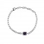 Armband - Amethyst Rechteck (7 x 9mm) facettiert