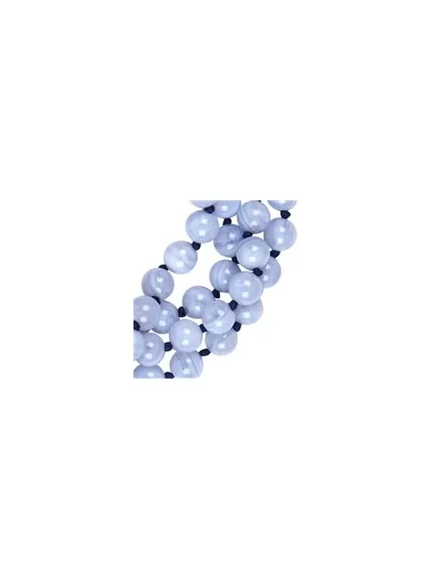 Armband - Edelsteinmala - Chalcedon blau (Vishuddha - Kehl-Chakra)