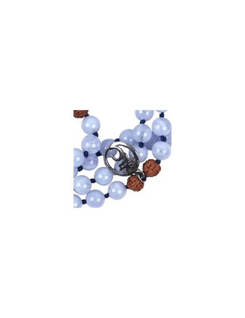 Armband - Edelsteinmala - Chalcedon blau (Vishuddha - Kehl-Chakra)