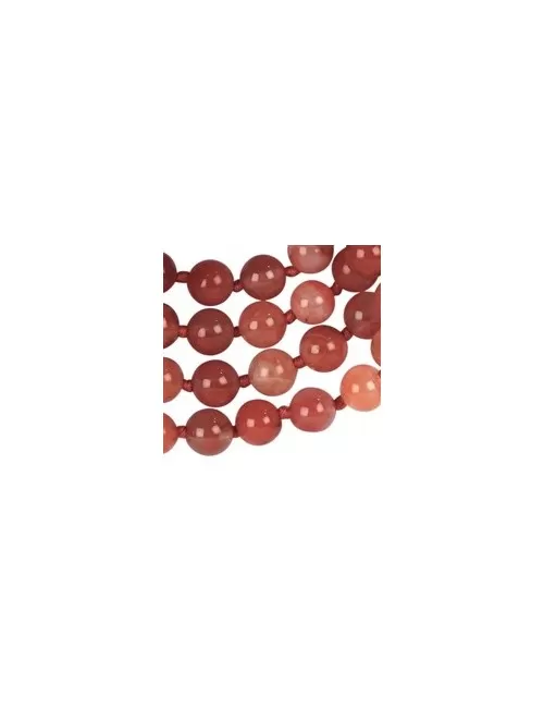 Armband - Edelsteinmala - Chalcedon rot (Svadhisthana, Sakral-Chakra)