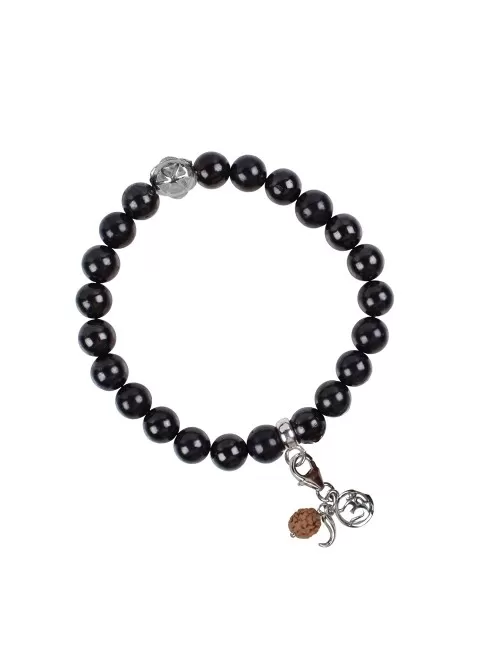 Armband - Edelsteinmala - Schungit (stab.)
