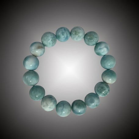 Armband - Kugeln - 12mm - Larimar - Einzelstück