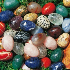 Heilsteine & Edelsteine - Eier - 50 er Set im Beutel - gemischte Steinsorten - Größe ca. 3