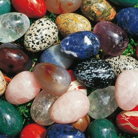 Heilsteine & Edelsteine - Eier - 50 er Set im Beutel - gemischte Steinsorten - Größe ca. 4
