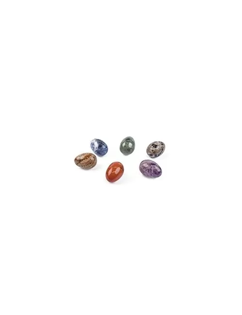 Heilsteine & Edelsteine - Eier - 6er Set in Geschenkbox - gemischte Steinsorten