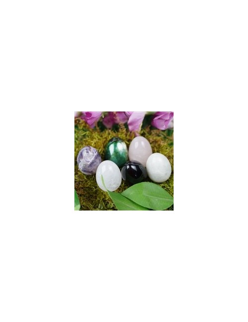 Heilsteine & Edelsteine - Eier - 6er Set in Geschenkbox ca. 3,5 cm - gemischte Steinsorten