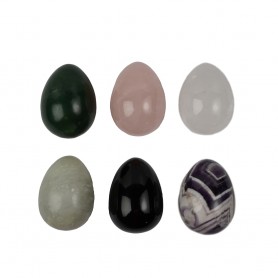 Heilsteine & Edelsteine - Eier - 6er Set in Geschenkbox ca. 4 cm - gemischte Steinsorten