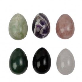 Heilsteine & Edelsteine - Eier - 6er Set in Geschenkbox ca. 5 cm - gemischte Steinsorten