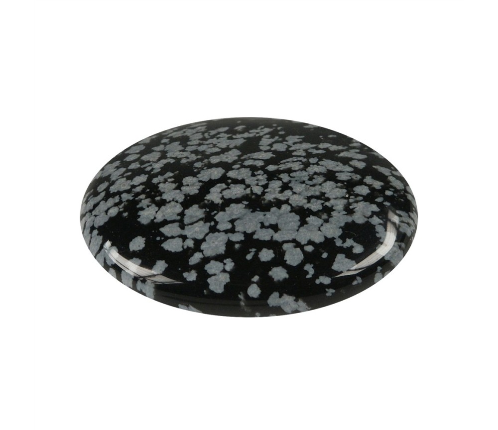 Heilsteine & Edelsteine - Linsenstein - Obsidian (Schneeflockenobsidian)