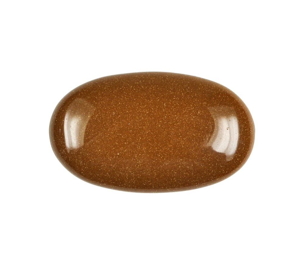 Heilsteine & Edelsteine - Linsenstein - Goldfluß (synth. Glas) braun