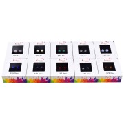 Heilsteine & Edelsteine - Ohrstecker - Kugeln - gemischte Steine 8mm, rhodiniert - 10er Pack