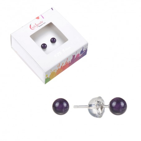 Heilsteine & Edelsteine - Ohrstecker - Amethyst