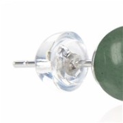 Heilsteine & Edelsteine - Ohrstecker - Aventurin, Kugel, 6mm, rhodiniert