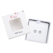 Heilsteine & Edelsteine - Ohrstecker - Bergkristall, Kugel, 4mm, rhodiniert