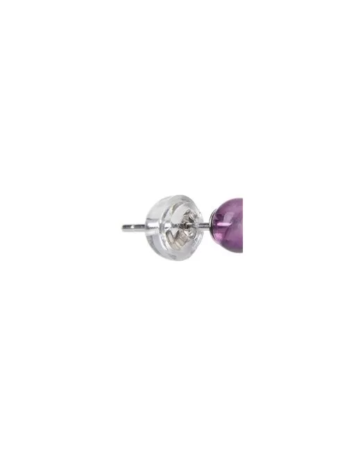 Heilsteine & Edelsteine - Ohrstecker - Fluorit, Kugel, 4mm, rhodiniert