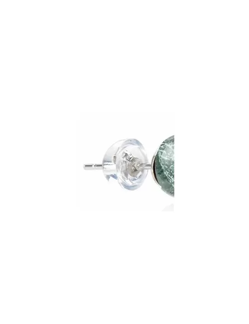 Heilsteine & Edelsteine - Ohrstecker - Fluorit, Kugel, 6mm, rhodiniert