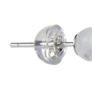 Heilsteine & Edelsteine - Ohrstecker - Magnesit, Kugel, 4mm, rhodiniert