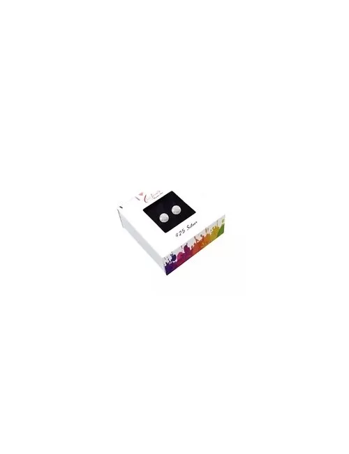 Heilsteine & Edelsteine - Ohrstecker - Magnesit, Kugel, 6mm, rhodiniert
