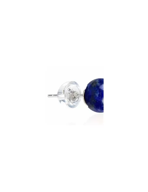 Heilsteine & Edelsteine - Ohrstecker - Lapis Lazuli, Kugel, 6mm, rhodiniert