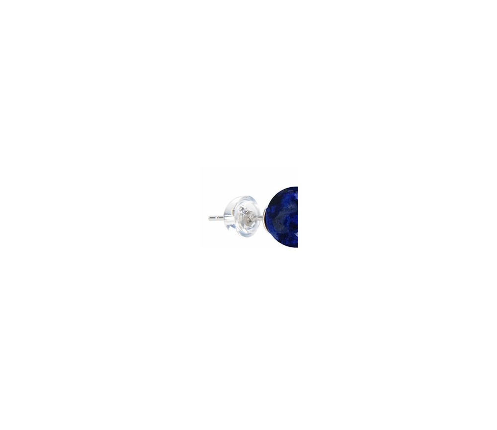 Heilsteine & Edelsteine - Ohrstecker - Lapis Lazuli, Kugel, 8mm, rhodiniert