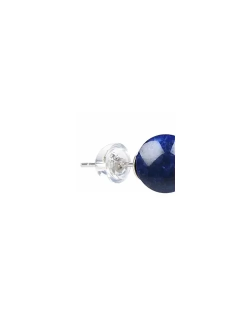 Heilsteine & Edelsteine - Ohrstecker - Sodalith, Kugel, 8mm, rhodiniert