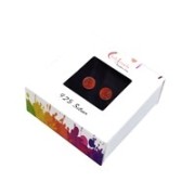 Heilsteine & Edelsteine - Ohrstecker - Jaspis (rot), Kugel, 6mm, rhodiniert