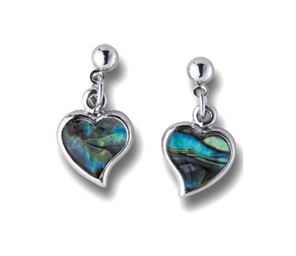 Heilsteine & Edelsteine - Ohrstecker - Swingherz, Paua-Muschel