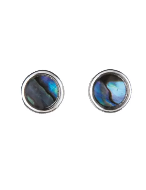 Heilsteine & Edelsteine - Ohrstecker - Kreis, Paua-Muschel