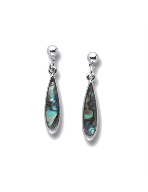 Heilsteine & Edelsteine - Ohrstecker - Tropfen, Paua-Muschel