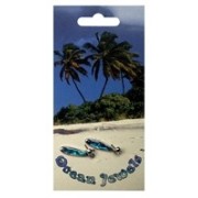 Heilsteine & Edelsteine - Ohrstecker - Tropfen, Paua-Muschel