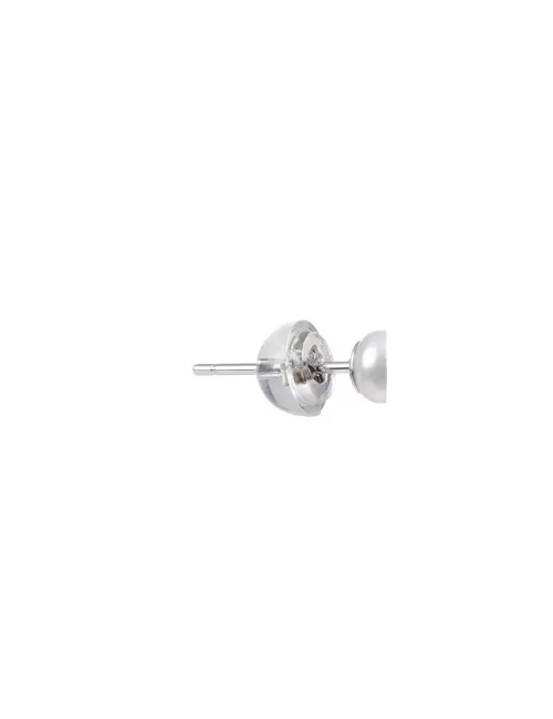 Heilsteine & Edelsteine - Ohrstecker - Perle (gebl.), Kugel, 4mm, rhodiniert