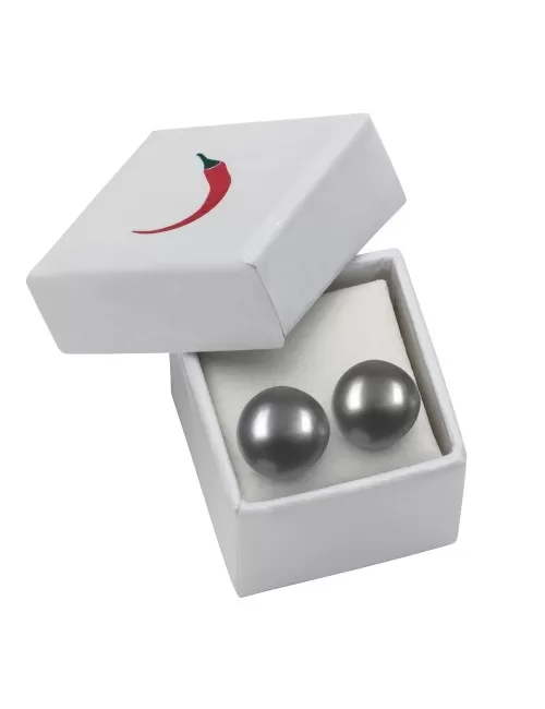 Heilsteine & Edelsteine - Ohrstecker - Perle silbergrau (gef.), Kugel, 8mm