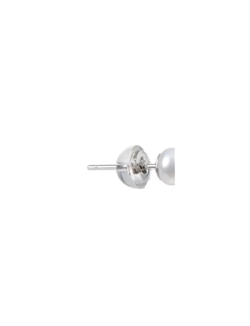 Heilsteine & Edelsteine - Ohrstecker - Perle (gebl.), Kugel, 4 - 5mm, rhodiniert