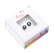 Heilsteine & Edelsteine - Ohrstecker - Perle schwarz, Kugel, 6mm, rhodiniert