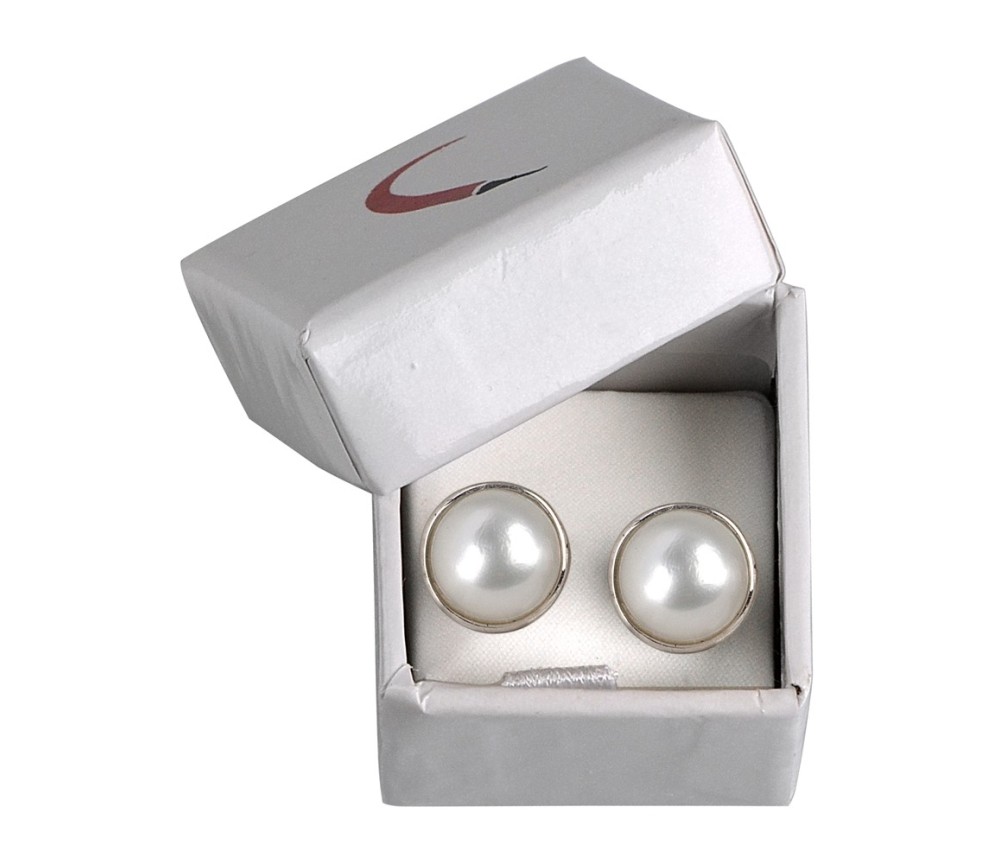 Heilsteine & Edelsteine - Ohrstecker - Perle (gebl.), Cabochon, 8mm