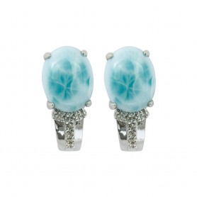 Heilsteine & Edelsteine - Ohrstecker - Larimar