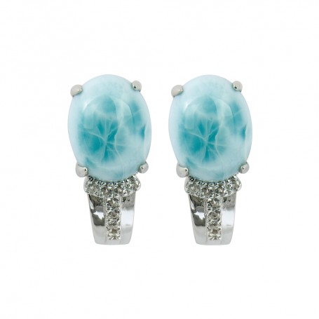 Heilsteine & Edelsteine - Ohrstecker - Larimar