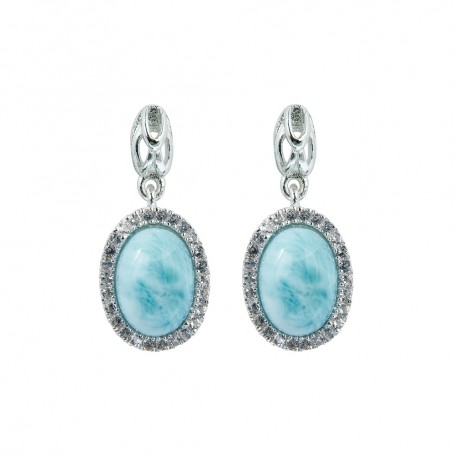 Heilsteine & Edelsteine - Ohrstecker - Larimar