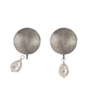 Heilsteine & Edelsteine - Ohrstecker - für Wechselkomponenten, 1,5cm, matt, rhodiniert