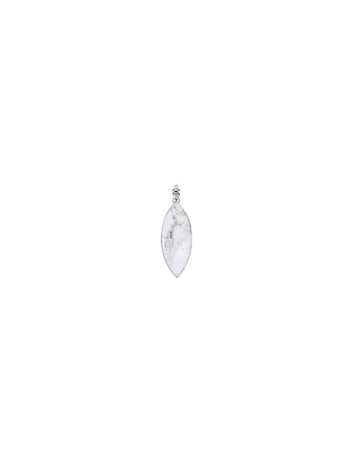Heilsteine & Edelsteine - Ohrstecker - Druzy-Achat (weiß) Marquise, platiniert