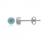 Heilsteine & Edelsteine - Ohrstecker - Topas blau rund (4mm)