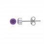 Heilsteine & Edelsteine - Ohrstecker - Amethyst rund (3mm)