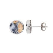Heilsteine & Edelsteine - Ohrstecker - Maligano-Jaspis Marquise (10mm), 1,2cm, rhodiniert