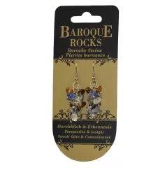 Ohrringe - Barock Kombi - Tigerauge, Sodalith, Bergkristall - Durchblick & Erkenntnis