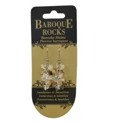 Ohrringe - Barock Kombi - Bergkristall, Bilderjaspis, Mondstein - Ausdauer & Intuition