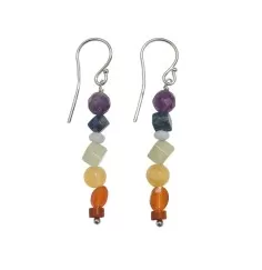 Ohrringe - Chakra, ca. 5cm - nickelfreies Metall