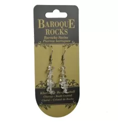 Ohrringe - Barock Classic - Bergkristall Klarheit , 1-reihig